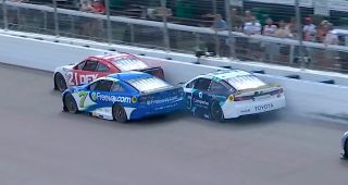 Promo Image for Trouble! Suárez gets sideways, Reddick goes into wall