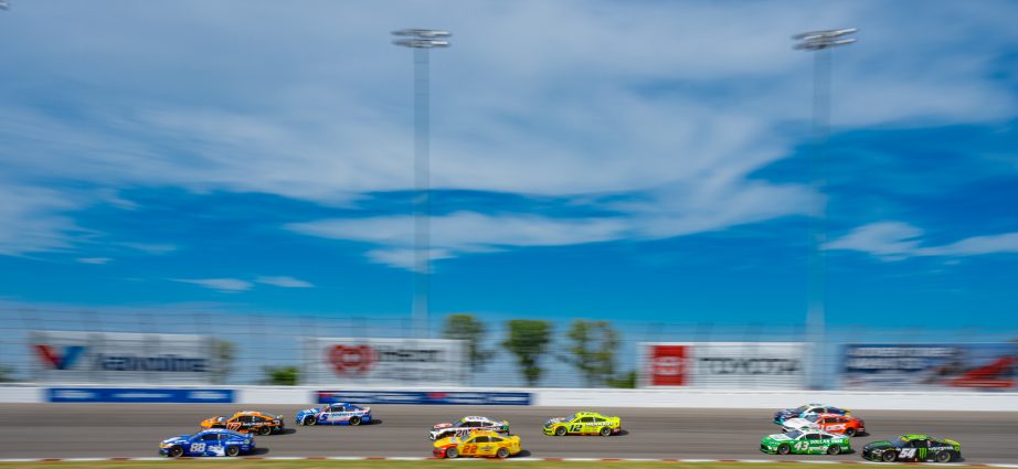 View of the Cup Series field racing at Gateway.