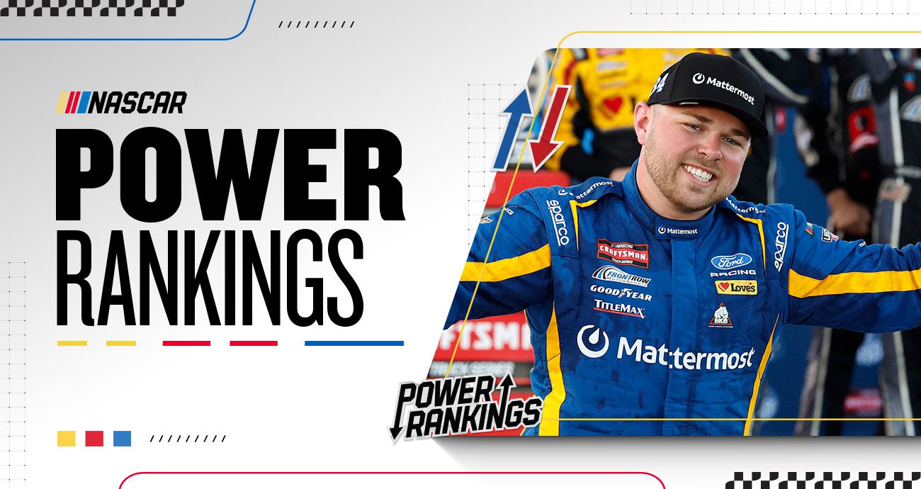 A Power Rankings graphic depicting Layne Riggs.