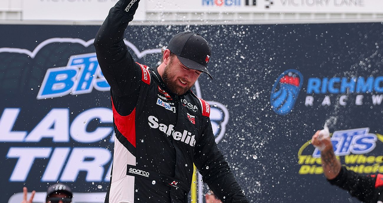 Kaden Honeycutt of Tricon Garage wins the Craftsman Truck Series race at Richmond.