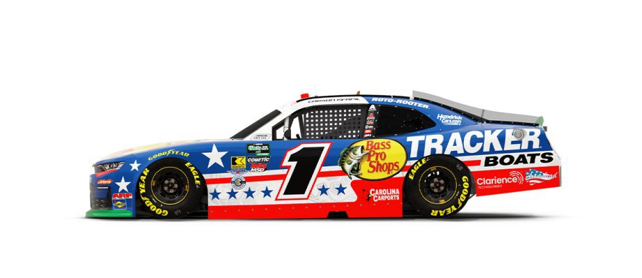 A graphic depicting the No. 1 Chevrolet.