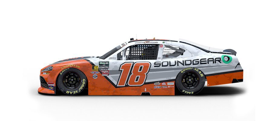 A graphic depicting the No. 18 Toyota.