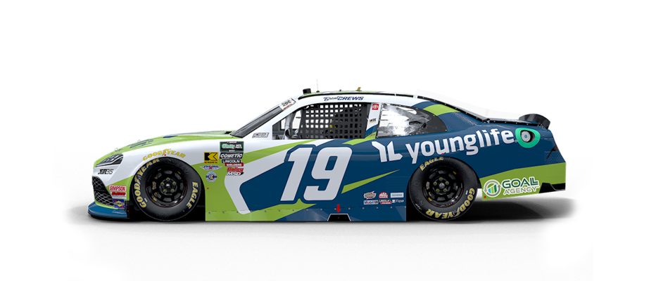 A graphic depicting the No. 19 Toyota.
