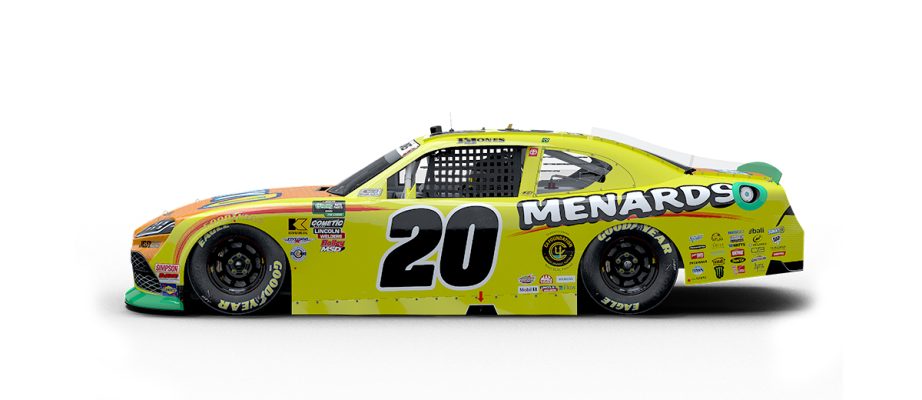 A graphic depicting the No. 20 Toyota.