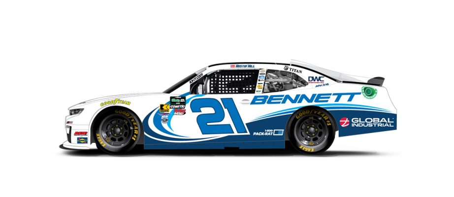 A graphic depicting the No. 21 Chevrolet.
