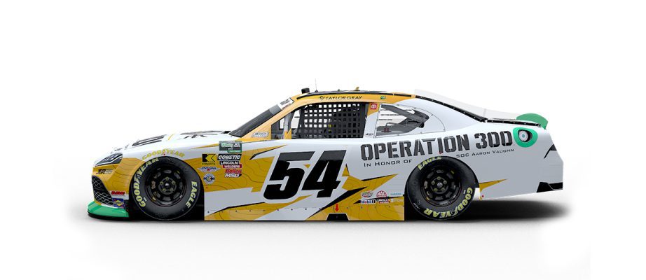 A graphic depicting the No. 54 Toyota.