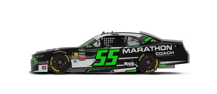 A graphic depicting the No. 55 Chevrolet.