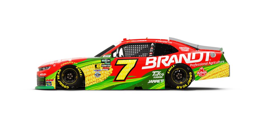 A graphic depicting the No. 7 Chevrolet.