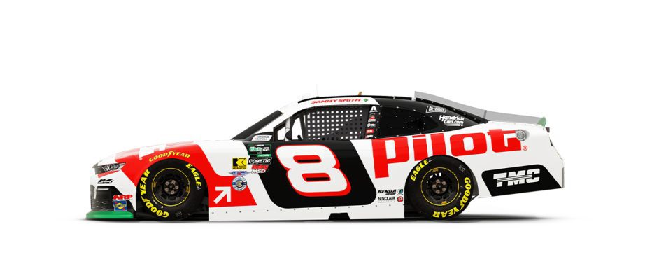 A graphic depicting the No. 8 Chevrolet.