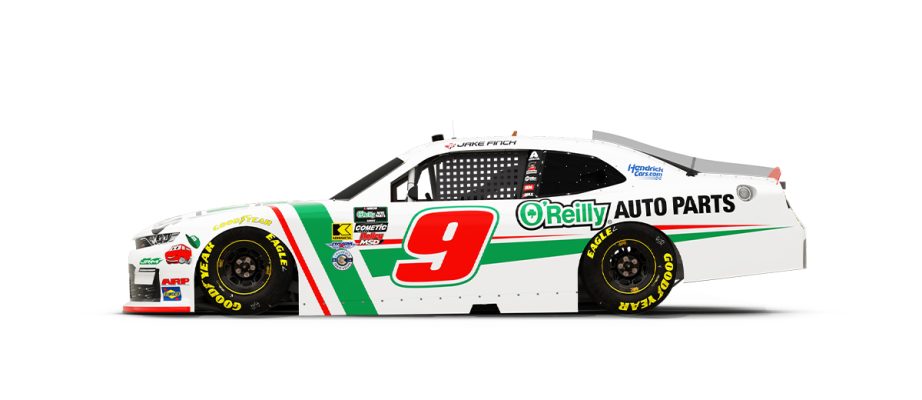 A graphic depicting the No. 9 Chevrolet.
