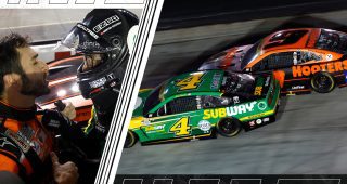 Promo Image for Elliott, Harvick clash after Bristol incident in 2021