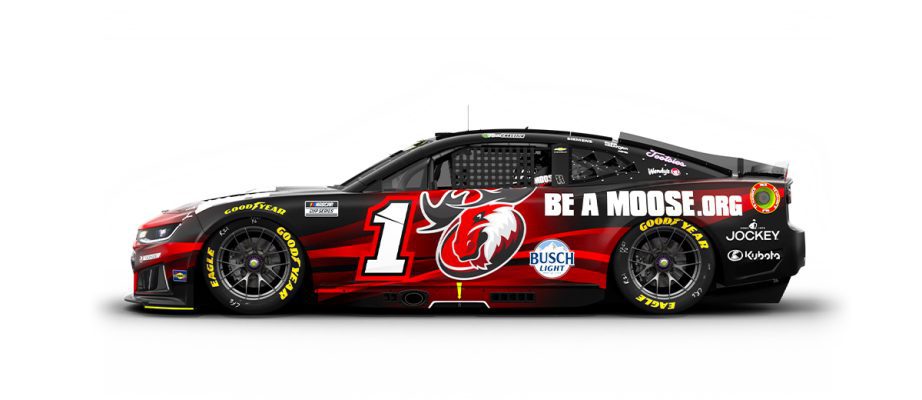 A graphic depicting the No. 1 Chevrolet.