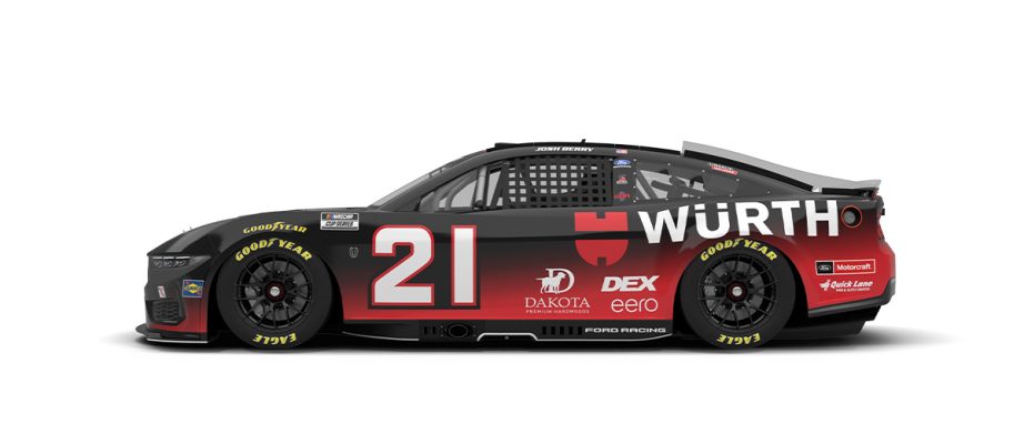 A graphic depicting the No. 21 Ford.