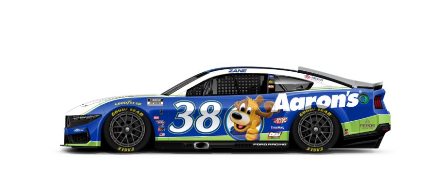 A graphic depicting the No. 38 Ford.