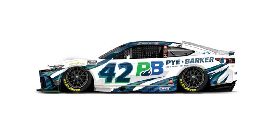 A graphic depicting the No. 42 Toyota.