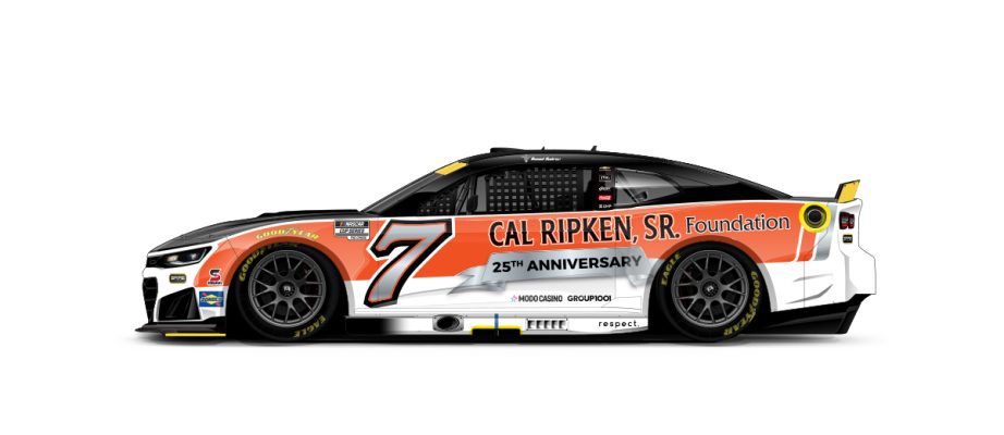 A graphic depicting the No. 7 Chevrolet.