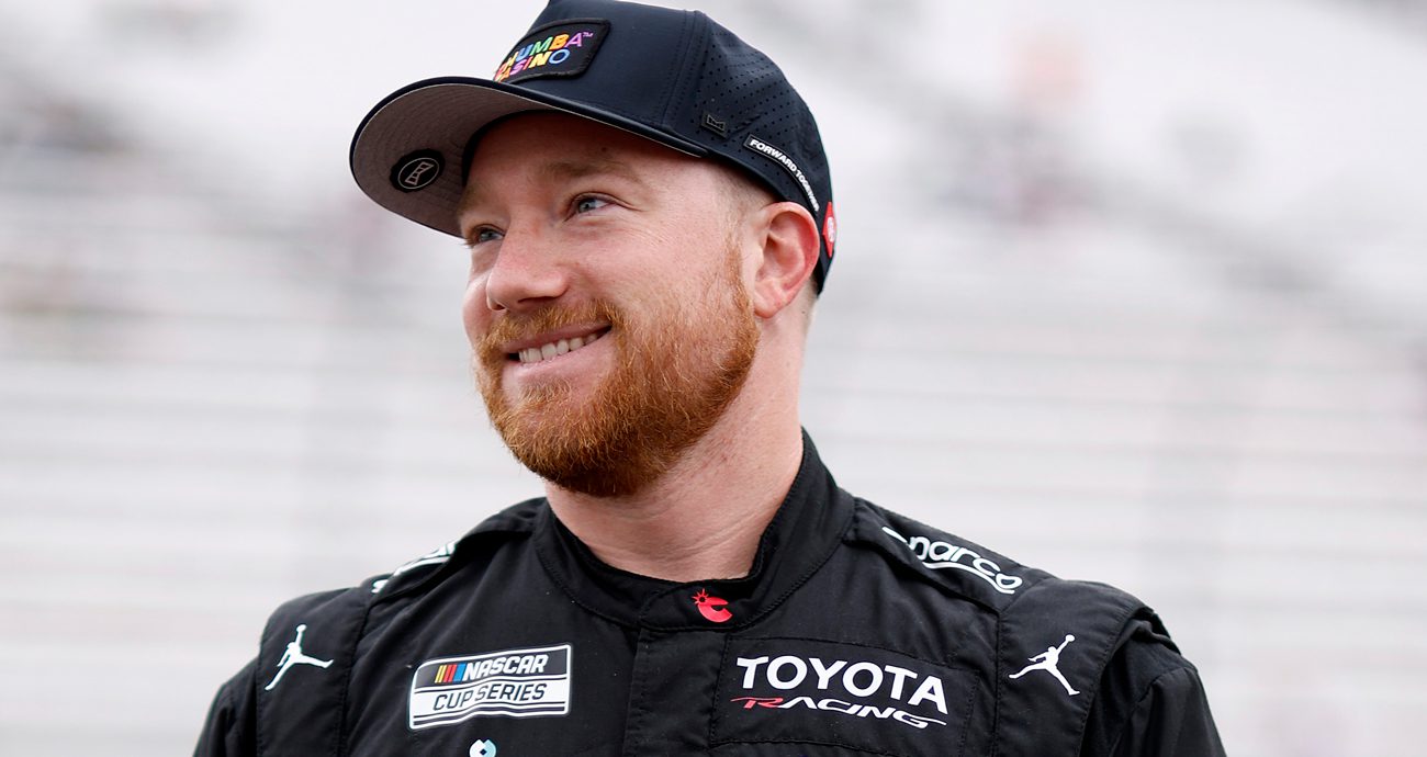 Tyler Reddick looks on during practice at New Hampshire Motor Speedway.
