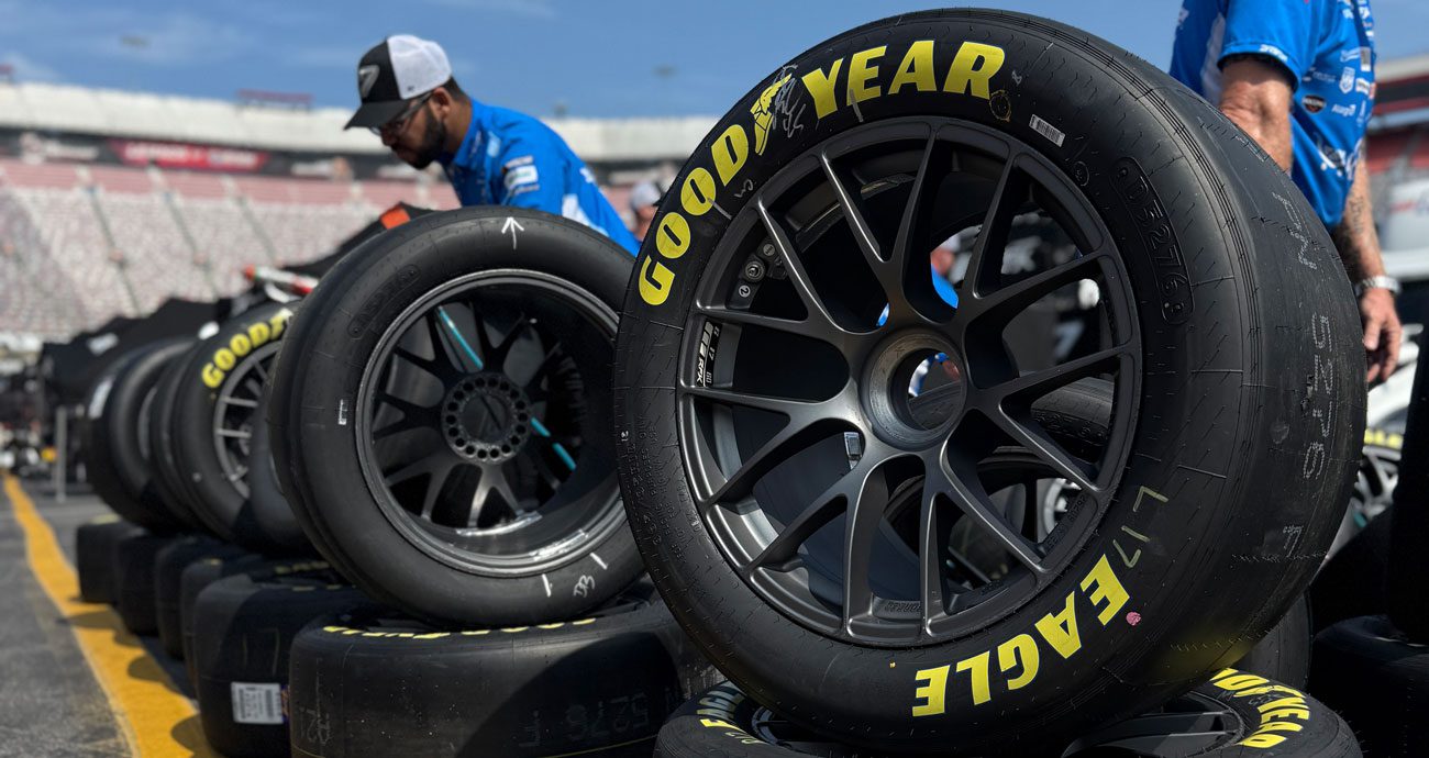 Goodyear Racing tires at Bristol for the NASCAR Cup Series.