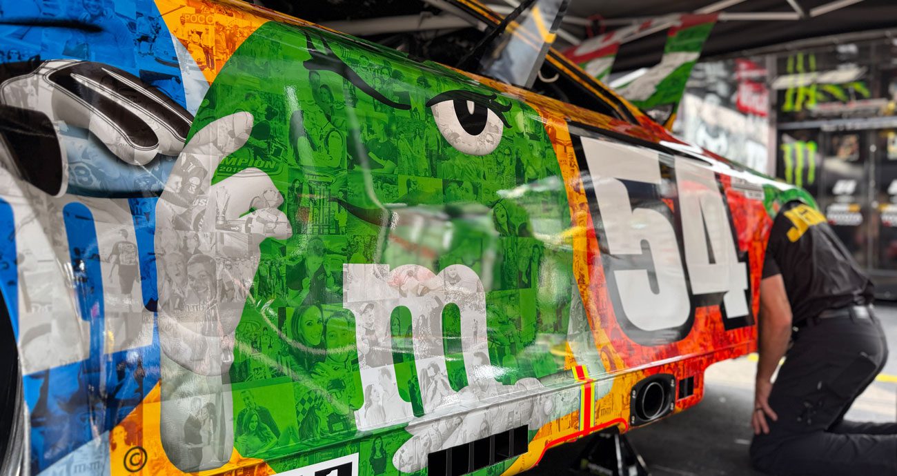 A view of the No. 54 car Ty Gibbs will drive at Bristol.