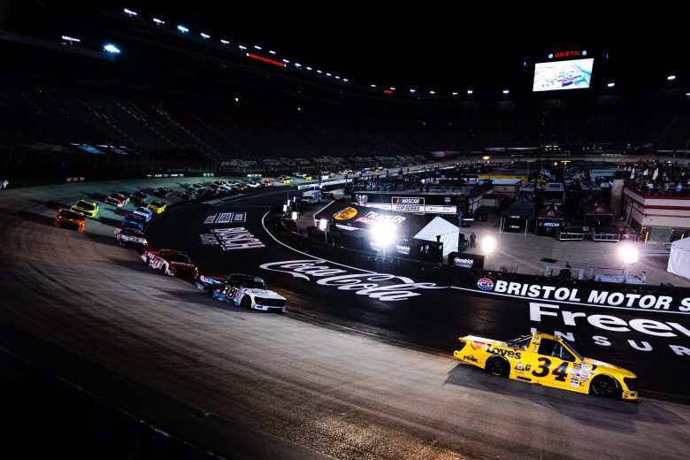 A general view of racing at Bristol.