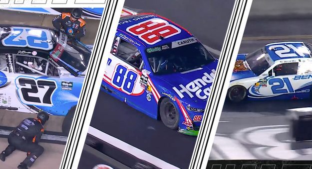 Tire trouble strikes Burton, Caruth, Hill at Bristol