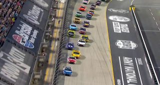 Promo Image for It's night racing, baby! Larson jumps to lead to begin contest