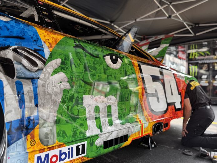 A general view of Ty Gibbs' car at Bristol.