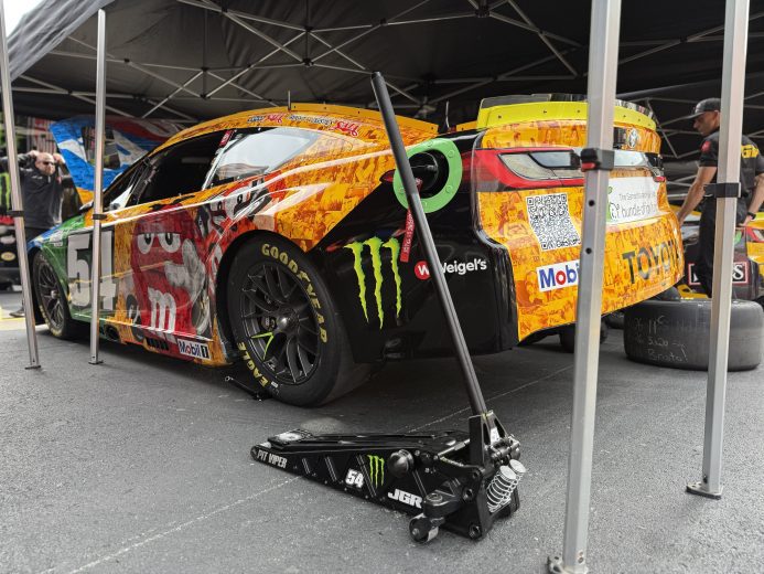 A general view of Ty Gibbs' car at Bristol.