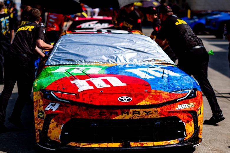 A general view of Ty Gibbs' car at Bristol.