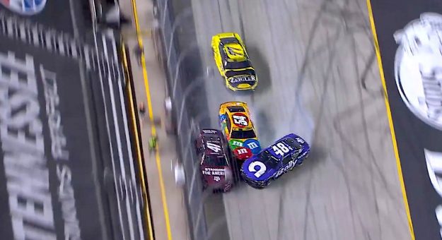 Gibbs, Custer, Bowman collide as Hocevar escapes chaos