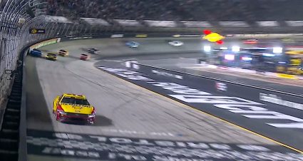Logano wins Bristol as Larson edges Hocevar for second