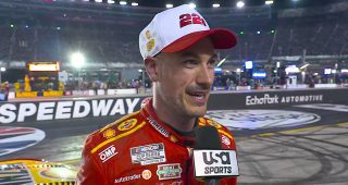Logano stands on business after Bristol win: 'For the haters, baby'