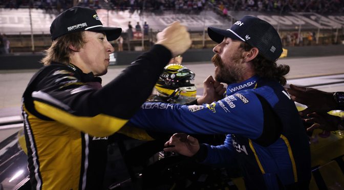 Featured image for Analysis: Hocevar adds Blaney as newest enemy as boys have at it at Bristol