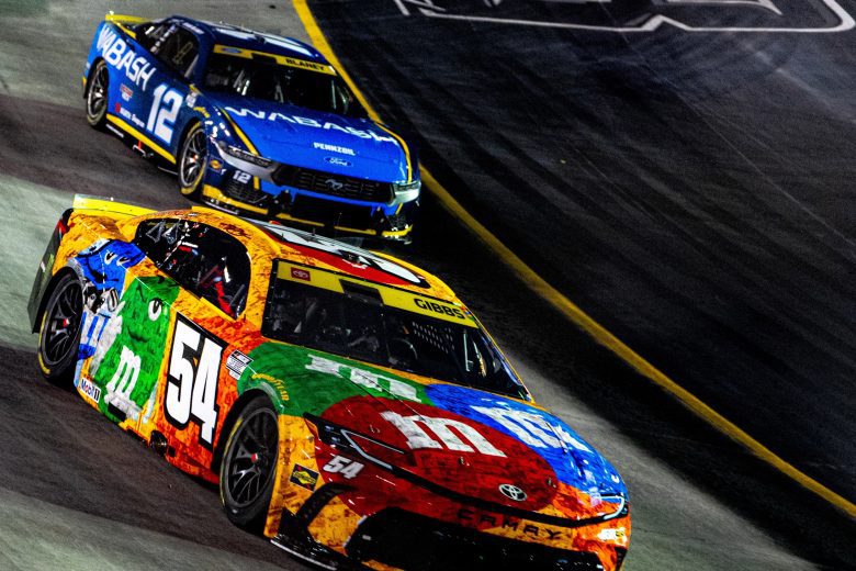 Ty Gibbs and Ryan Blaney drive at Bristol.