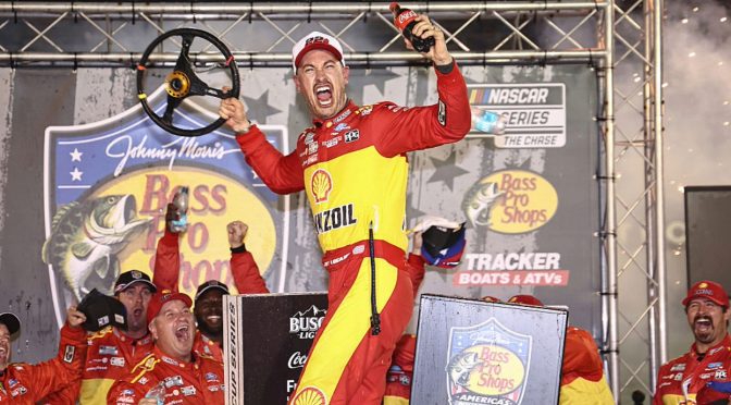 Joey Logano emerges from wild finish to win Bristol Night Race; Blaney, Hocevar brawl