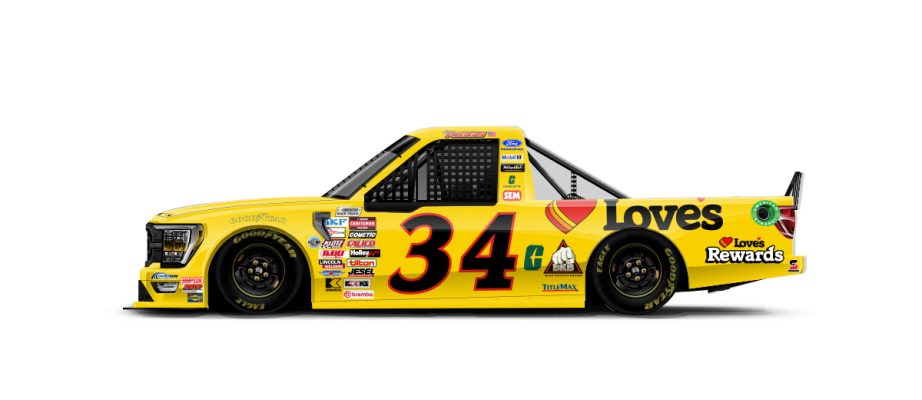 A graphic depicting the No. 34 Ford.