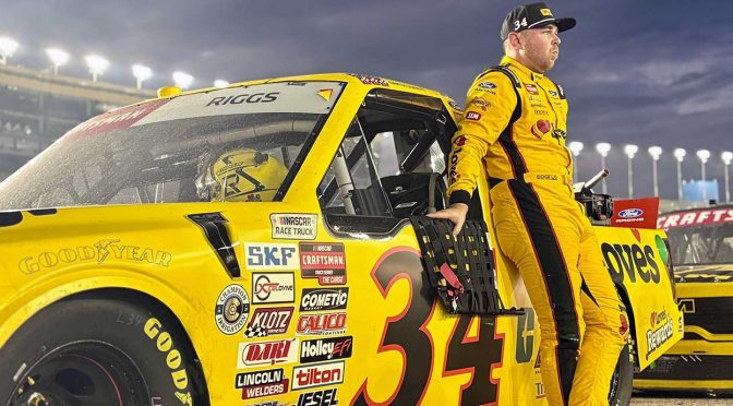 Featured Image for Layne Riggs rues late-race wall scrape at Kansas as Chase deficit grows