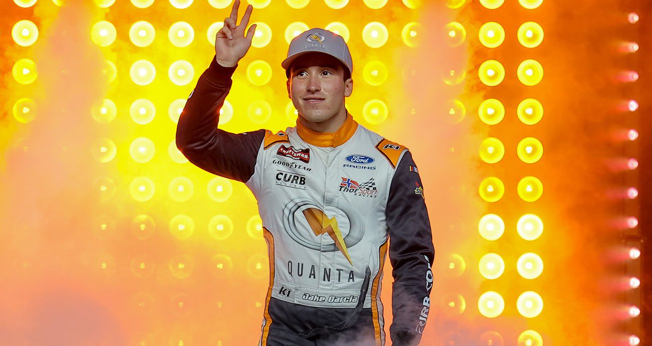 Jake Garcia waves.