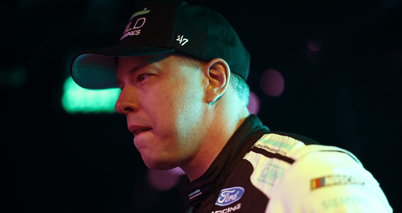 Brad Keselowski waits backstage during pre-race ceremonies before the NASCAR Cup Series race on Sept. 19, 2026, at Bristol Motor Speedway in Bristol, Tennessee.