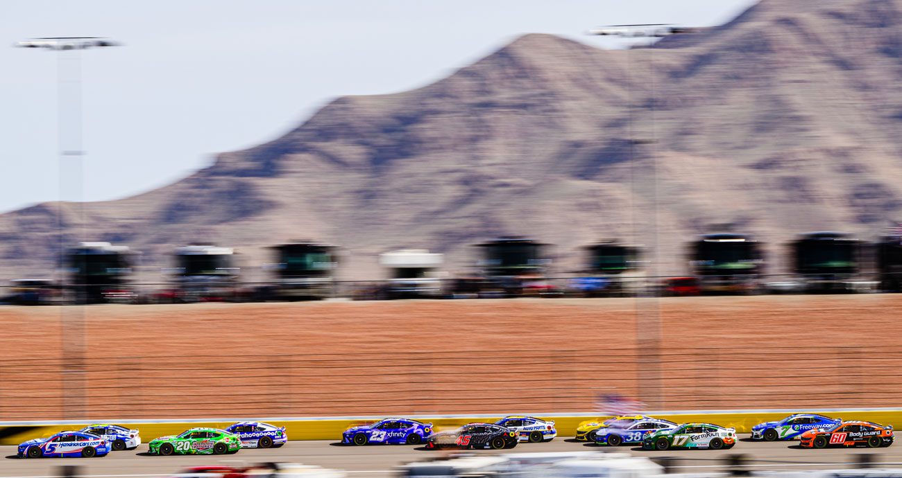 NASCAR Cup Series racing at Las Vegas.