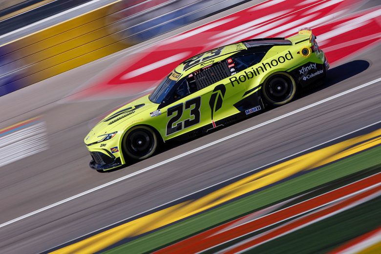 Bubba Wallace drives at Las Vegas.
