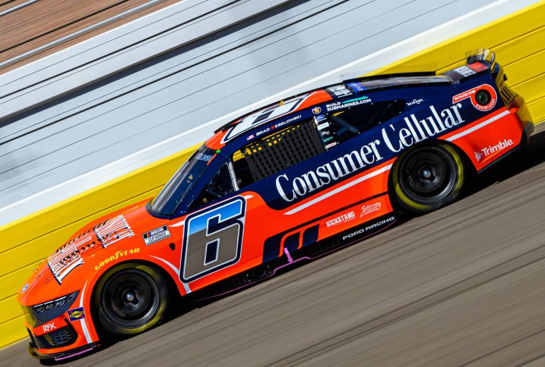 Brad Keselowski drives at Las Vegas.