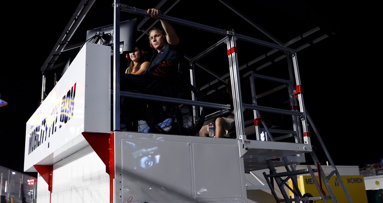 A view of the NASCAR Mobility Pit Box.