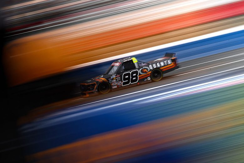 Jake Garcia drives at Charlotte.