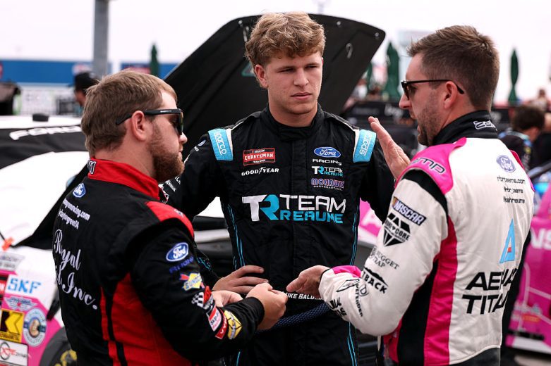 Clayton Green, Luke Baldwin and Josh Reaume talk at Charlotte.