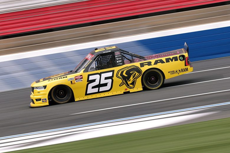 Regan Smith drives at Charlotte.