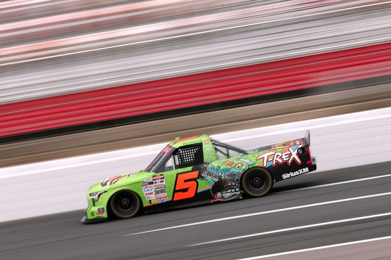Bayley Currey drives at Charlotte.