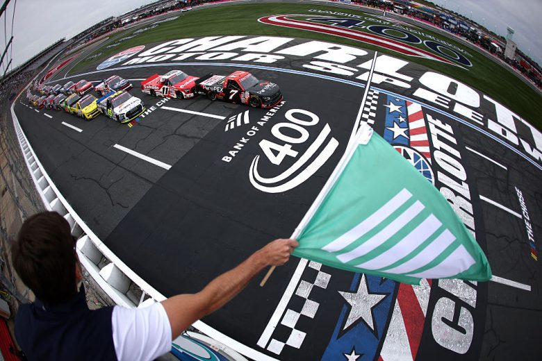 A general view of racing at Charlotte.