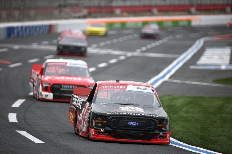 A general view of racing at Charlotte.