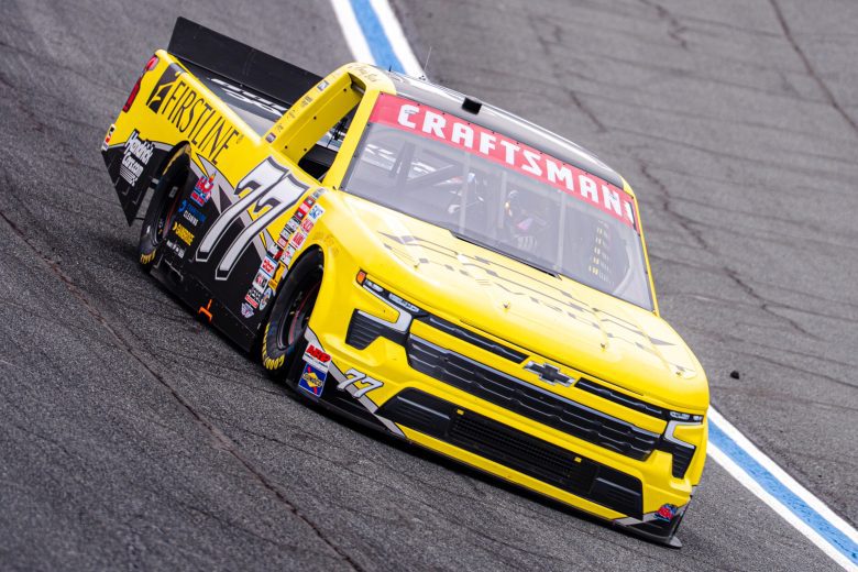 Rajah Caruth drives at Charlotte.